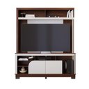 Ver imagem 6 de Estante para TV até 65 Polegadas Belaya 2 Portas - Nogueira Real/Off White Matte