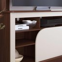 Ver imagem 2 de Estante para TV até 65 Polegadas Belaya 2 Portas - Nogueira Real/Off White Matte