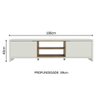Rack para Tv até 75 Polegadas Madesa Metz 180 Cm 2 Portas - Branco/rustic - 4