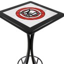 Ver imagem 3 de Cj Mesa Madeira Azulejo 60x60cm - Bistrô Fixa 98cm + 3 Banquetas 73 - Preta - Duff