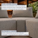 Ver mais imagens de Sofá de Canto Modulado com Puff e Base Madeira Maciça 270CMX220CM Lisboa