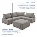Ver imagem 7 de Sofá de Canto Modulado com Puff e Base Madeira Maciça 270CMX220CM Lisboa