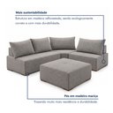 Ver imagem 6 de Sofá de Canto Modulado com Puff e Base Madeira Maciça 270CMX220CM Lisboa