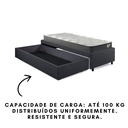 Ver imagem 2 de Base Box Cama Viúva Sapateira Linho Cinza e Colchão Adapto Ecoflex 120x203