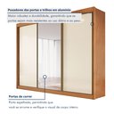 Ver imagem 7 de Guarda-Roupa Casal 3 Portas de Correr em MDF Chicago Marrom/Cinamomo/Off White