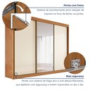 Ver mais imagens de Guarda-Roupa Casal 3 Portas de Correr em MDF Chicago Marrom/Cinamomo/Off White