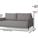 Ver imagem 2 de Sofá para Sala de Estar Living Clássico 140cm Pés de Ferro Londres