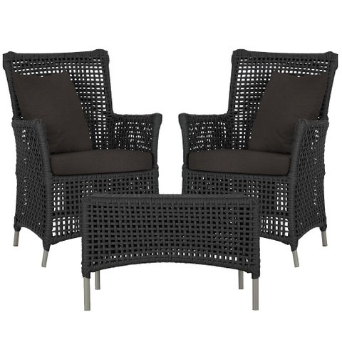 2 Poltronas e 1 Mesa Igapó em Alumínio Pintura Fendi Corda Náutica Estofado 9