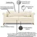 Ver imagem 7 de Sofa 3 Lugares Retro Polo 200cm com Almofada Linho Perola Ezz Perola