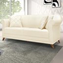 Ver mais imagens de Sofa 3 Lugares Retro Polo 200cm com Almofada Linho Perola Ezz Perola