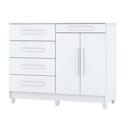 Cômoda Jasper 2 Portas 5 Gavetas Branco - Panorama Móveis - 2