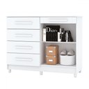 Ver imagem 4 de Cômoda Jasper 2 Portas 5 Gavetas Branco - Panorama Móveis