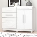 Ver imagem 1 de Cômoda Jasper 2 Portas 5 Gavetas Branco - Panorama Móveis