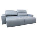 Ver imagem 3 de Sofá Retrátil e Reclinável de Couro Atami 2,30 M Light Blue - Mempra Design
