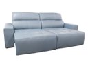 Ver imagem 2 de Sofá Retrátil e Reclinável de Couro Atami 2,30 M Light Blue - Mempra Design