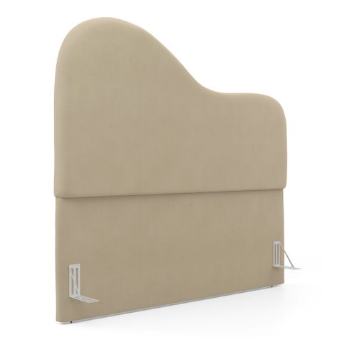 Cabeceira Orgânica Cama Box King Size Sea 195cm com Frame Suede Bege - Abmaza