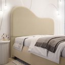 Ver imagem 2 de Cabeceira Orgânica Cama Box King Size Sea 195cm com Frame Suede Bege - Abmaza