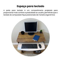  Escrivaninha para Computador com Rodízios e Espaço para Gabinete 160 - 11