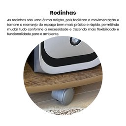  Escrivaninha para Computador com Rodízios e Espaço para Gabinete 160 - 7