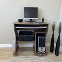 Ver imagem 3 de Escrivaninha Mesa Escritório para Computador com Rodízios e Espaço para Gabinete 160