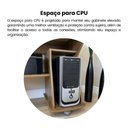Ver mais imagens de Escrivaninha Mesa Escritório para Computador com Rodízios e Espaço para Gabinete 160 100% MDF 88cm Pinho e Off White Marrom