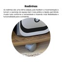 Ver imagem 6 de Escrivaninha Mesa Escritório para Computador com Rodízios e Espaço para Gabinete 160 100% MDF 88cm Pinho e Off White Marrom