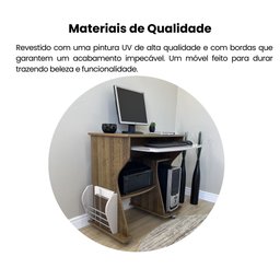  Escrivaninha para Computador com Rodízios e Espaço para Gabinete 160 - 8