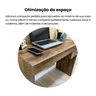 Escrivaninha Mesa Escritório Minimalista e Compacta 1 Gaveta Cooler  Pinho para Home Office - 11