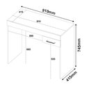 Ver imagem 5 de Escrivaninha Mesa Escritório Minimalista e Compacta Cooler para Home Office 1 Gaveta 91cm Pinho Marrom