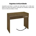 Ver mais imagens de Escrivaninha Mesa Escritório Minimalista e Compacta Cooler para Home Office 1 Gaveta 91cm Pinho Marrom