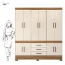 Ver imagem 4 de Guarda Roupa Casal 10 Portas e 3 Gavetas New Murano - Amêndola Touch/off White