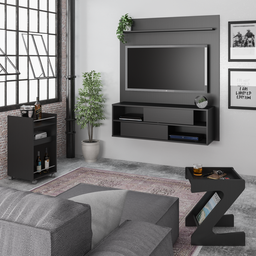 Painel para TV 47 Polegadas 2 Portas e 2 Nichos Dallas Artely - 7 Painel para TV 47 Polegadas 2 Portas e 2 Nichos Dallas Artely - 7