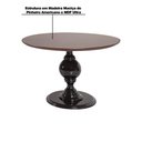 Ver imagem 3 de Mesa de Apoio Decorativa Vênus 90x76 Preta/Imbuía - Gran Belo