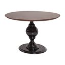 Ver imagem 1 de Mesa de Apoio Decorativa Vênus 90x76 Preta/Imbuía - Gran Belo