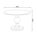 Ver imagem 2 de Mesa de Apoio Decorativa Vênus 90x76 Preta/Imbuía - Gran Belo