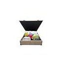 Ver imagem 6 de Base Cama Box Bege com Baú Casal Linho 1,38 X 1,88cm Reforçada - Madeira Eucalipto