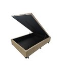 Ver imagem 2 de Base Cama Box Bege com Baú Casal Linho 1,38 X 1,88cm Reforçada - Madeira Eucalipto