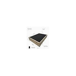 Base Cama Box Bege com Baú Casal Linho 1,38 X 1,88cm Reforçada - Madeira Eucalipto - 12