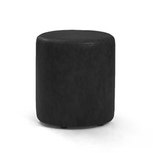 Puff Decorativo Redondo Cilíndrico Noruega - Corano Preto