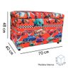 Puff Baú Decorativo Ana 70 Cm Estampado Carros - 3