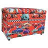 Puff Baú Decorativo Ana 70 Cm Estampado Carros - 1
