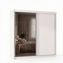 Ver imagem 3 de Guarda-Roupa 2 Portas de Correr com 1 Espelho e 3 Gavetas Lucky Branco