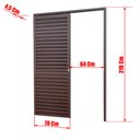 Ver imagem 2 de Porta de Correr Suspensa Veneziana Dir L.25 Marrom Corten 210x70 Brimak