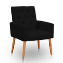 Ver imagem 5 de Poltrona para Sala Reforçada Confortável Íris Suede Preto Ads Decor Poltrona Cadeira Sala Quarto Dec