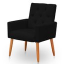 Ver imagem 1 de Poltrona para Sala Reforçada Confortável Íris Suede Preto Ads Decor Poltrona Cadeira Sala Quarto Dec