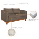 Ver imagem 6 de Sofá 3 Lugares Europa 180 cm Estilo Conforto e Elegância Suede Marrom - Amarena Móveis