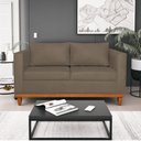 Ver imagem 1 de Sofá 3 Lugares Europa 180 cm Estilo Conforto e Elegância Suede Marrom - Amarena Móveis