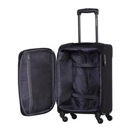 Mala de Bordo Pequena para Viagem Expansível Poliester Samsonite Bahia Cadeado Tsa Rodas 360º Preta - 4