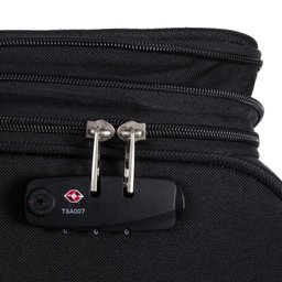 Mala de Bordo Pequena para Viagem Expansível Poliester Samsonite Bahia Cadeado Tsa Rodas 360º Preta - 3