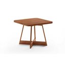 Ver imagem 1 de Mesa para Cozinha Átria 1593 Quadrada Aço C/tampo Madeirado 90x90cm Nogal/freijo Rose - Carraro